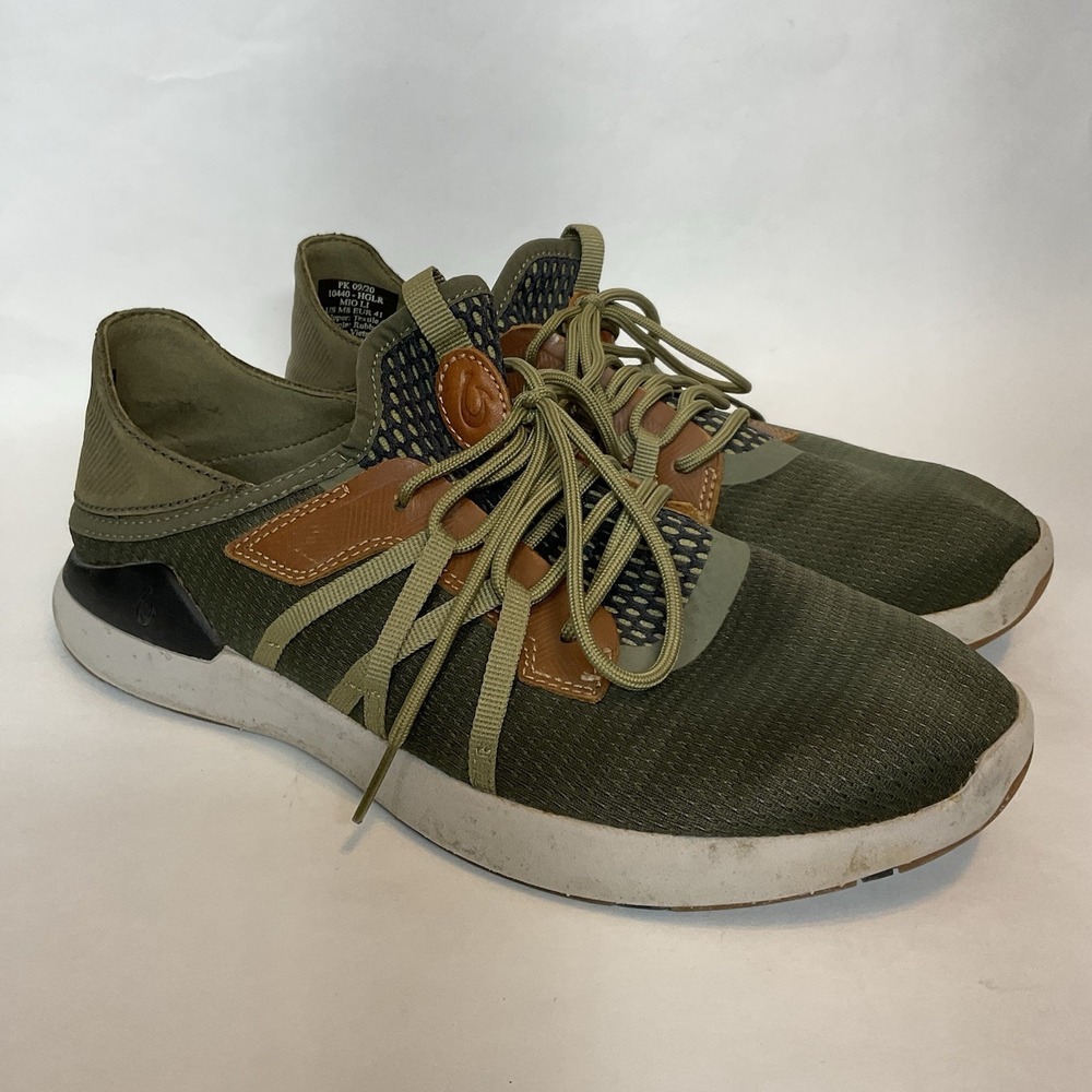 Olukai Mio Li Men's Size 8 /41 Hunter Green Lava Rock Lightweight Shoes Sneakers